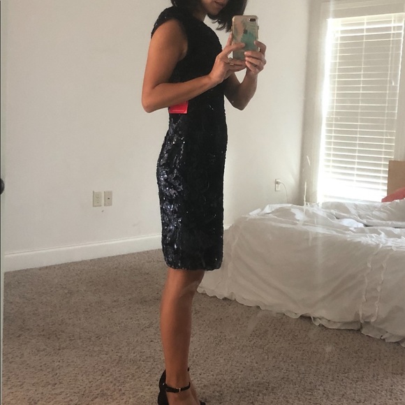 Little Mistress Sequin Pencil Dress - Picture 6 of 6